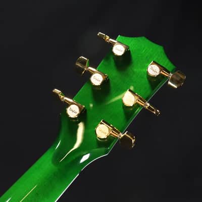 Taylor Custom Shop Black Label Grand Auditorium Spruce Top Quilt AAA Maple Back & Sides with Hardcase Transparent Green 088 image 9