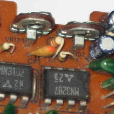 FOR PARTS/FOR REPAIR Ibanez Maxon CS9 from 1982 CIRCUIT BOARD with Mounted Parts, Width Potentiometer +Wires, 2 Other Wires, Power Jack (NO: Switch, OUT Jacks, IN Jack, LED, Other Wires, Battery Clip, External Parts) what's pictured is what's for sale image 8