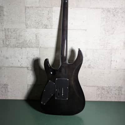 ESP Horizon Kiko 27 Frets Heel Cut 2013 See Thru Black Grass Roots image 9