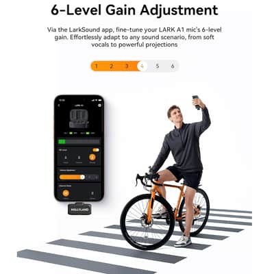Hollyland LARK A1 Combo 2-Person Wireless Microphone System with USB-C and Lightning Connectors for Mobile Devices (Ivory White, 2.4 GHz) + Vivitar compact Selfie Video Tripod + 16GB Transcend MicroSD Memory Card with Adapter image 7