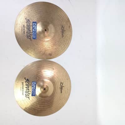Zildjian 14"Scimitar Hi-Hats Cymbals Set Pair B8 Pre-ZBT Era 1230/1260g Vintage image 14