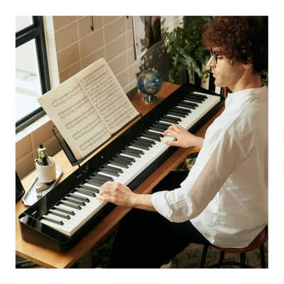 Casio Privia PX-S5000 Portable Digital Piano with 88 Hybrid Weighted Keys, 23 Tones, Touch Sensor Controls, Sustain Pedal, Bluetooth, USB, AC Adapter, 16W Speakers, Gloss Black Finish (PX-S5000BK) image 2