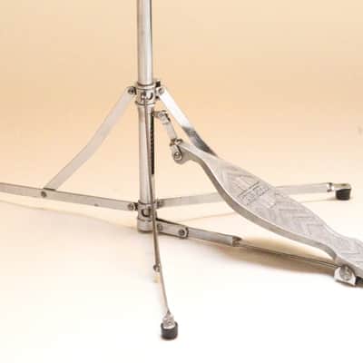 Gretsch Hi Hat Stand, Early Flat Base Version #4844, Original Clutch, Riveted Rubber Feet - 1961 to '63 / INSPECTED & TESTED image 3