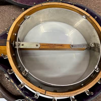 OLD Used Guckert Duplex 4 String Tenor Banjo 1922? w/ Hard Case Vintage Antique image 7