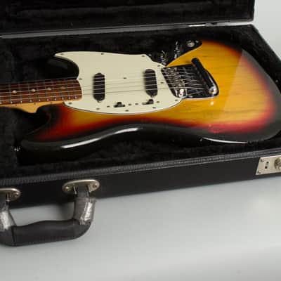 Fender Mustang Solid Body Electric Guitar (1977), ser. #S718693, black tolex hard shell case. image 12
