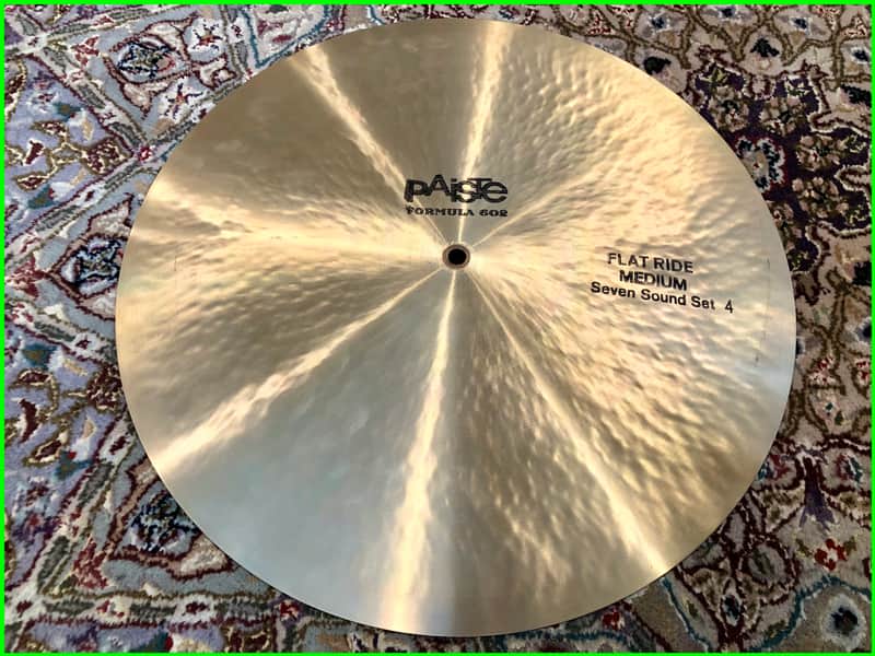 Paiste Formula 602 18" Flat Ride Medium Seven Sound Set 4 RARE 1970s MADE/FINISHED IN WEST GERMANY! 1732g image 1