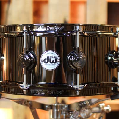 DW 5.5x14 Collector's Black Nickel over Brass Snare Drum w/ Black Nickel Hardware image 1