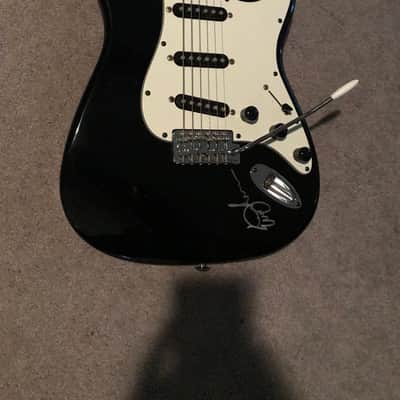 Eric Johnson Autographed stratocaster Black and white image 5