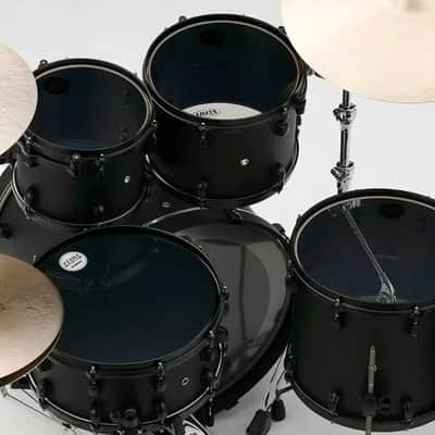 Tama Starclassic Performer Limited Edition Flat Black Lacquer w/Flat Black Hardware 22,10,12,14,16,6.5x14 matching snare IN STOCK NOW 2026 - Flat Black image 5