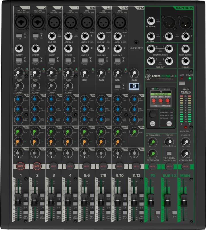 Mackie "ProFX12v3+" 12-CHANNEL ANALOG MIXER WITH ENHANCED FX, USB RECORDING MODES AND BLUETOOTH® image 1