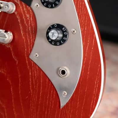 Novo Custom Miris P2 Semi-Hollow Electric Guitar - Faded Sparkling Burgundy with Gig Bag image 16