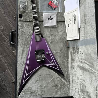 ESP Custom Alexi Laiho HEXED Purple Fade with Pinstripes Mint & Complete image 6