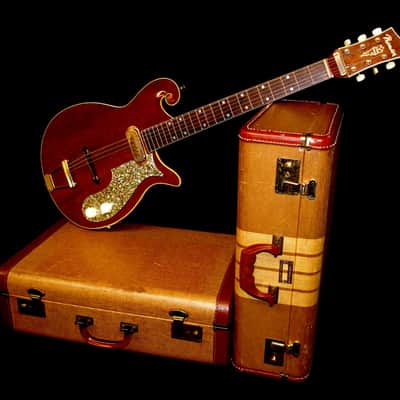 Premier Multi-Vox E275 1958 Natural Mahogany. THE SCROLL GUITAR. Incredible & Rare. Collectible.. image 1