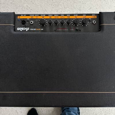 Orange Crush Bass 100 100-Watt 1x15" Bass Combo 2016 - Present - Black image 2