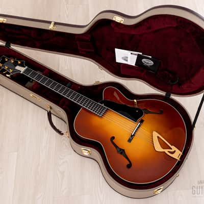 Harvey Leach Cutaway Acoustic Archtop 18" Carved Top, Spruce & Tiger Maple w/ Case image 19