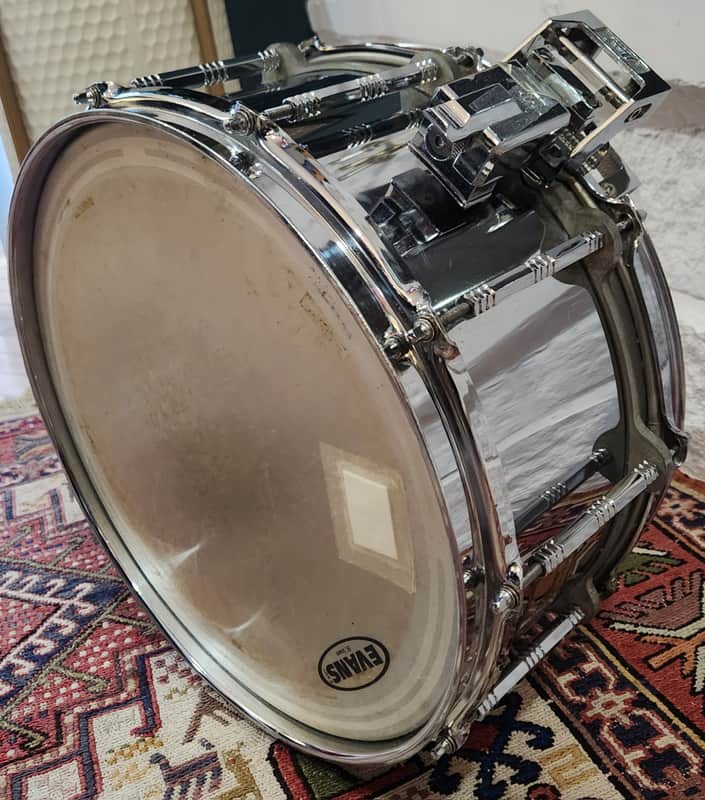 STUDIO SALE! Vintage Pearl Free Floating 14×6.5 Chrome Snare 1983 Japan image 1
