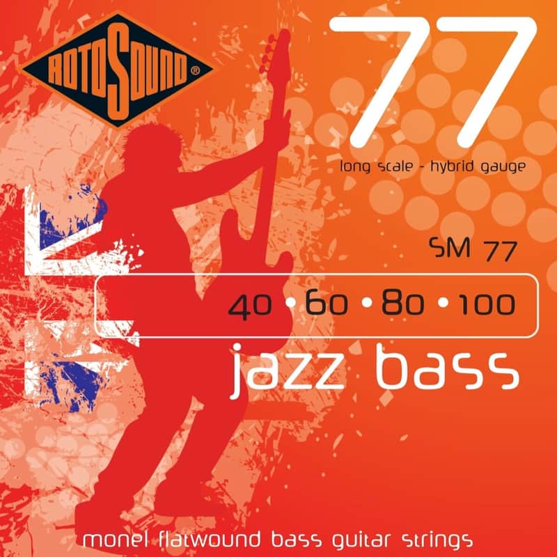 2010s Rotosound SM77 Monel Flatwound Bass Strings – Hybrid Gau…