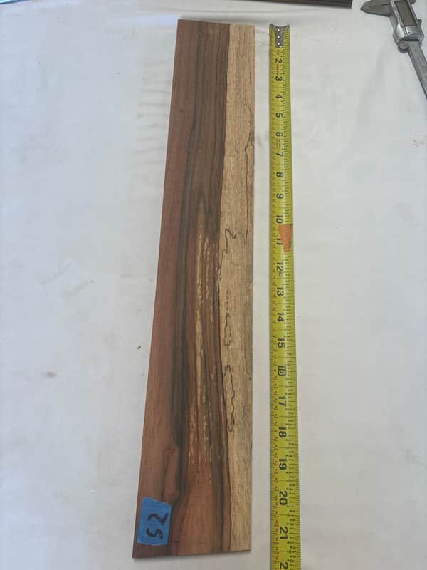 Brazilian rosewood spaulted Fretboard fingerboard blank oversized 1800s - Dalbergia Nigra image 1