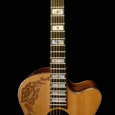 Blueberry Handmade Grand Concert Acoustic Guitar Music Motif image 7