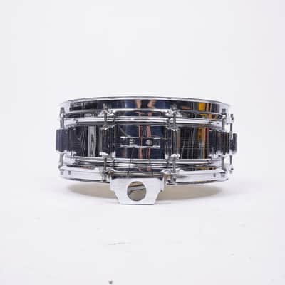ROGERS DYNASONIC CHROME OVER BRASS SNARE DRUM (MADE IN ENGLAND)-14" x 5" image 4