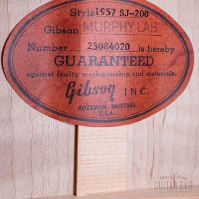 2024 Gibson Custom 1957 SJ-200 Murphy Lab Light Aged Vintage Sunburst, Mint w/ Case, Tags image 6