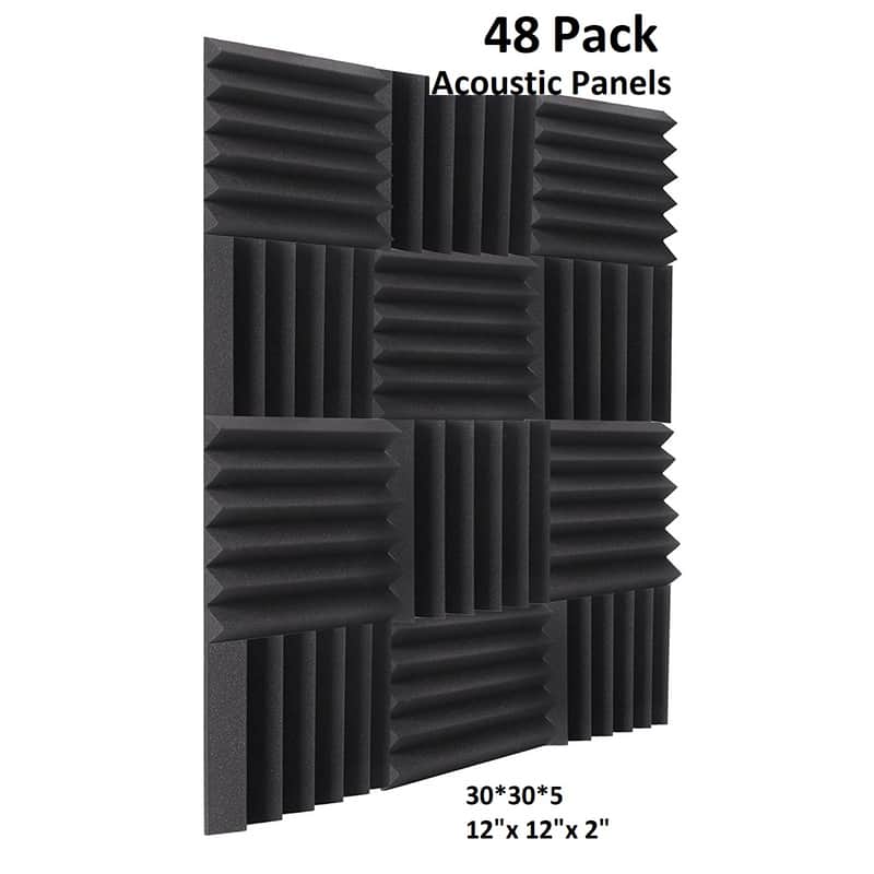 48 Pack Acoustic Panels Studio Foam Wedges 2" X 12" X 12" Sound-Proofing, Sound Absorption 48 PCS. image 1