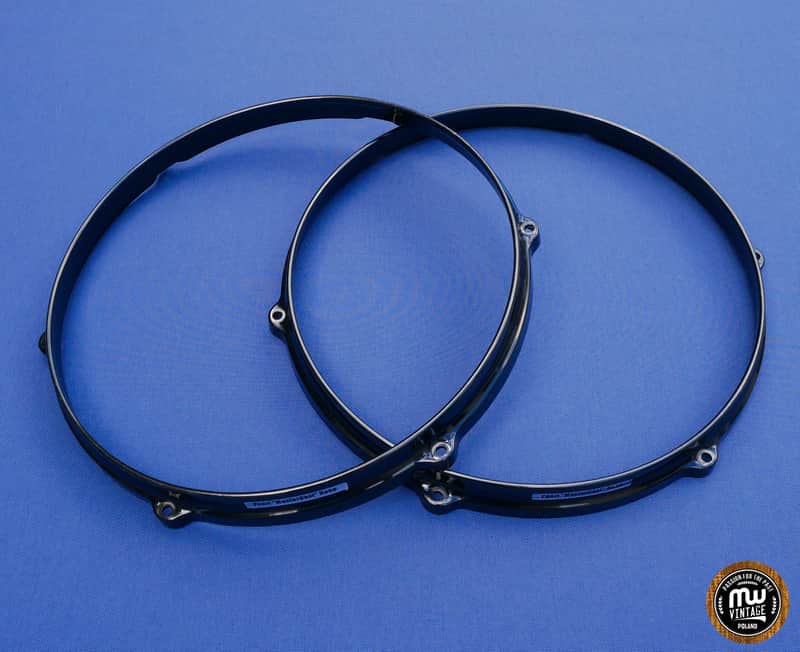 Pearl Masters Masterworks MasterCast Die Cast Hoops 12" 6 Holes BLACK Rare image 1