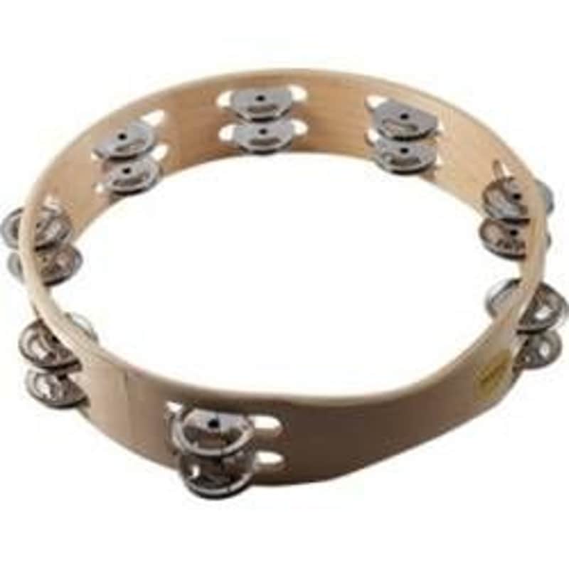 Mano Percussion MP-T10-8NT  -  10'' 8 Jingle - Single Row Tambourine image 1