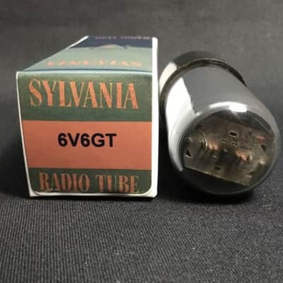 SYLVANIA 6V6GT Smoked Glass POWER AMPLIFIER VACUUM TUBE USA Tested 2.7015-D image 4