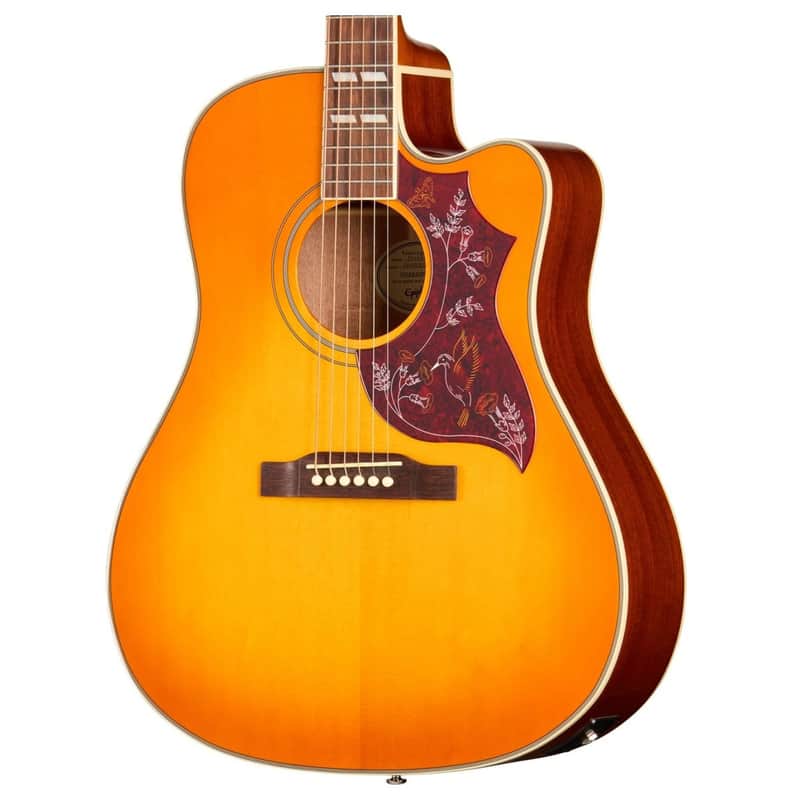Epiphone Hummingbird Studio EC Electro Acoustic Guitar; Heritage Cherry Sunburst