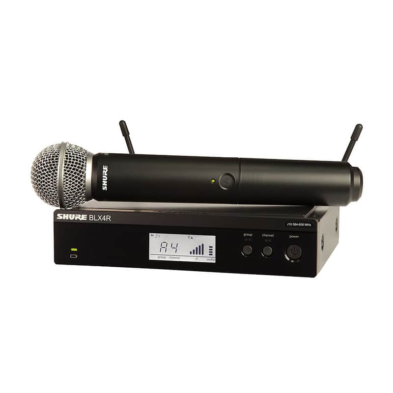 Shure BLX24R/SM58 Handheld Wireless System (H9 Band - 512-542 MHz) image 1
