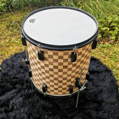 Restored Sonor Swinger Action Vintage 70s Set with Teardrop Badges - Checkerboard Veneer image 21