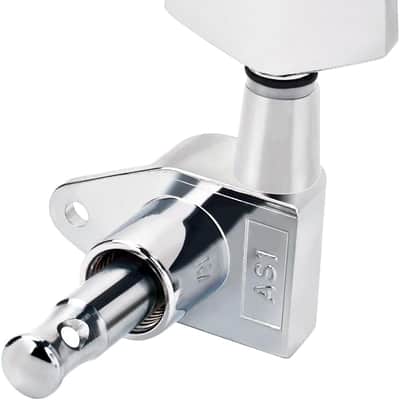 3L3R Guitar Tuning Pegs Keys 15:1 Ratio Guitar String Tuning Keys Machines with 90 Degree Fixing Tag for Gibson/Epiphone Les Paul LP Electric or Acoustic Guitar Pack of 6 JT/JXQ-05 Chrome image 2