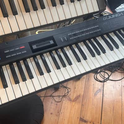 Roland Alpha Juno-1 49-Key Programmable Polyphonic Synthesizer 1985 - 1988 - Black (with Dtronics DT-300V1 programmer)