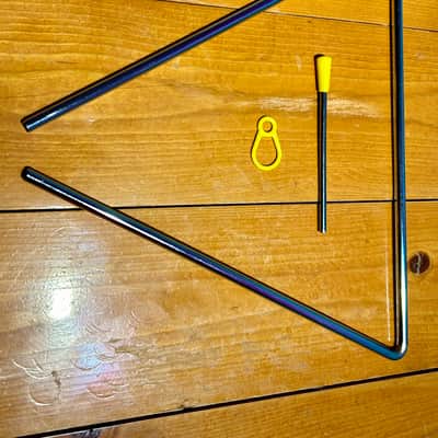 Brand New Professional Peru Juilo Brand Percussion Triangle Wind Chime Studio Chromed Steel 12 inches Chromed Steel image 1