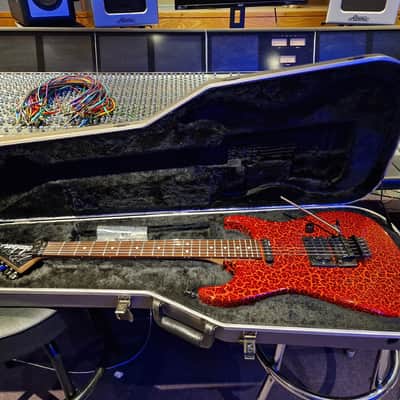 RARE 1988 Jackson USA Custom Shop Limited Edition Lava Crackle American Super Strat Pre-Fender Signed Guitar image 18