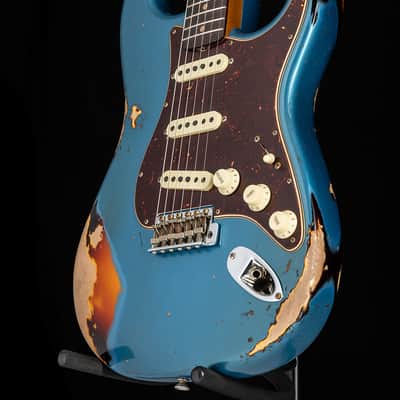 Fender Custom Shop LTD 1961 Heavy Relic Stratocaster Lake Placid Blue Over 3 Tone Sunburst image 5