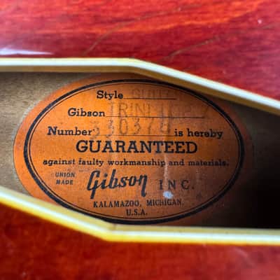 1967 Gibson Trini Lopez Standard Vintage Cherry Made In Kalamazoo ES335 Body Firebird Neck Semi Hollowbody Electric Guitar W/ Custom Shop Lifton Hardshell Case! image 13