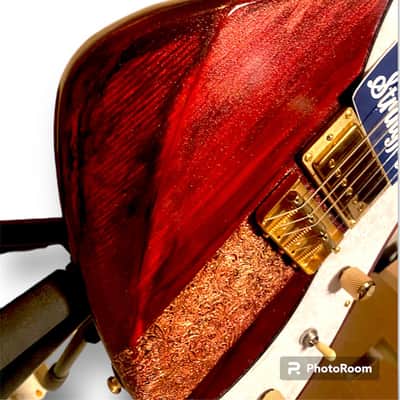 Outlaw Guitar Company Pine Meteora  with Solid Rosewood Neck - Worn Candy Red Custom USA Made Guitar-July 2022 image 3