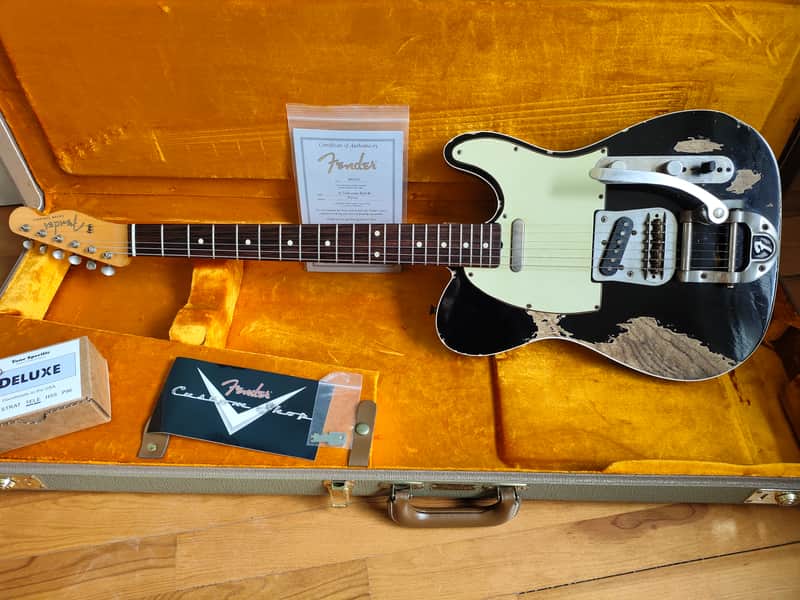 Fender TELECASTER CUSTOM 61 RELIC 2012 - Black relic + image 1