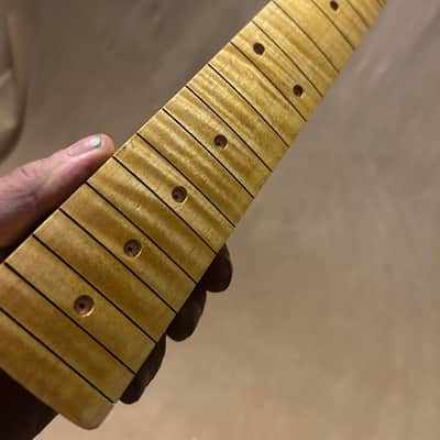 Ferocious Flame Maple Strat Guitar Neck Fits Fender & Warmoth image 5