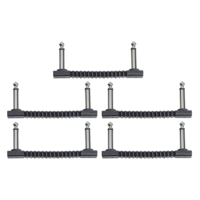 RockGear RockBoard Flat Patch Bender Connector 7.5cm (2.93") 5 Pack Bundle