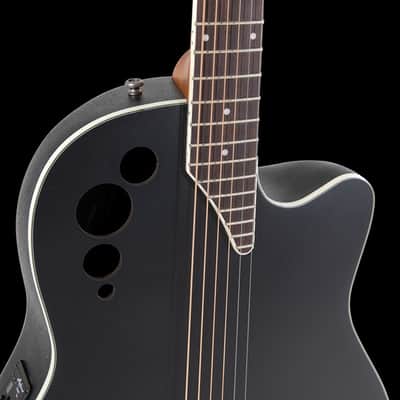Ovation Applause AE44 Traditional Series Mid-Depth Acoustic-Electric Guitar Black image 9