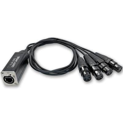 SAET-4MF-3 - 4 Channel, 3 Foot RJ45 Ethercon Cat5/Cat6 to XLR Female and Male Breakout Audio Snake Cable Bundle image 3
