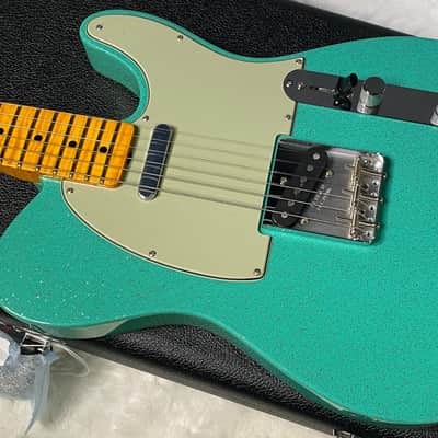 NEW! Fender Custom Shop Flamethrower Telecaster Custom - NOS - Modern Specs - Texas Special Pick-Ups - AAAA Flamed Neck - Seafoam Green Sparkle - Authorized Dealer - 7.6lbs - G07120 image 8