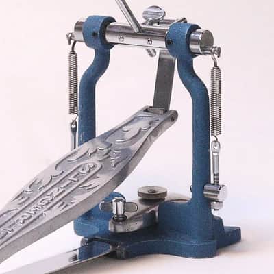 Slingerland AA Bass Drum Pedal, Ball Bearing Action, Scroll Footboard, Blue Textured Finish - 1959 to '60 image 7