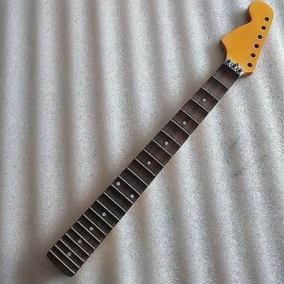 Reversed Head Guitar Strat Style Maple Wood Neck, 22 Frets Rosewood Scalloped Fingerboard Fretboard image 3