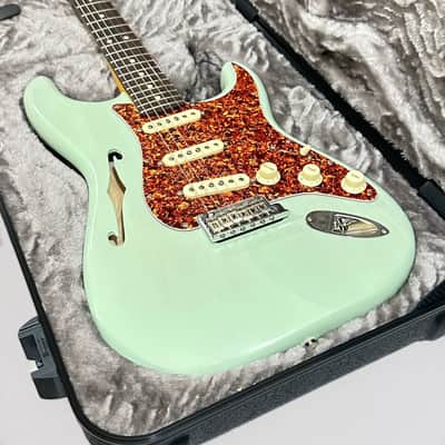 Fender American Professional II Stratocaster Thinline Limited-Edition Electric Guitar 2024 - Transparent Surf Green image 9