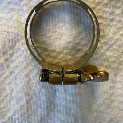 Vintage Selmer Paris Tenor Saxophone Ligature and Cap Set for Hard Rubber Mouthpieces image 5