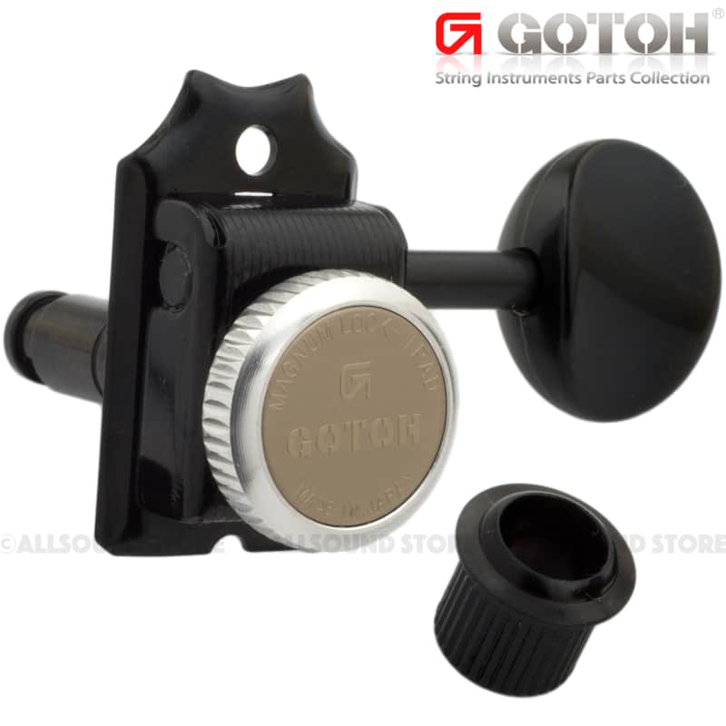 GOTOH SD91-MGT-05M Magnum Lock Trad Vintage Locking Tuners for Strat Tele BLACK image 1